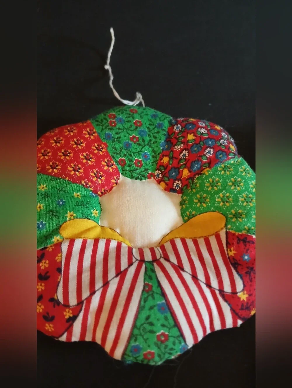 Vintage Handmade Fabric Stuffed Christmas Ornaments (17) Retro, Kitchy, 70s